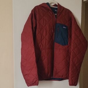 Patagonia Men's Quilted Puffer Jacket - Maroon and Teal